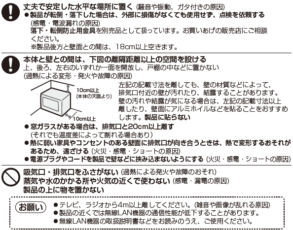 �ݒu�ɂ������Ă̈��S��̒���