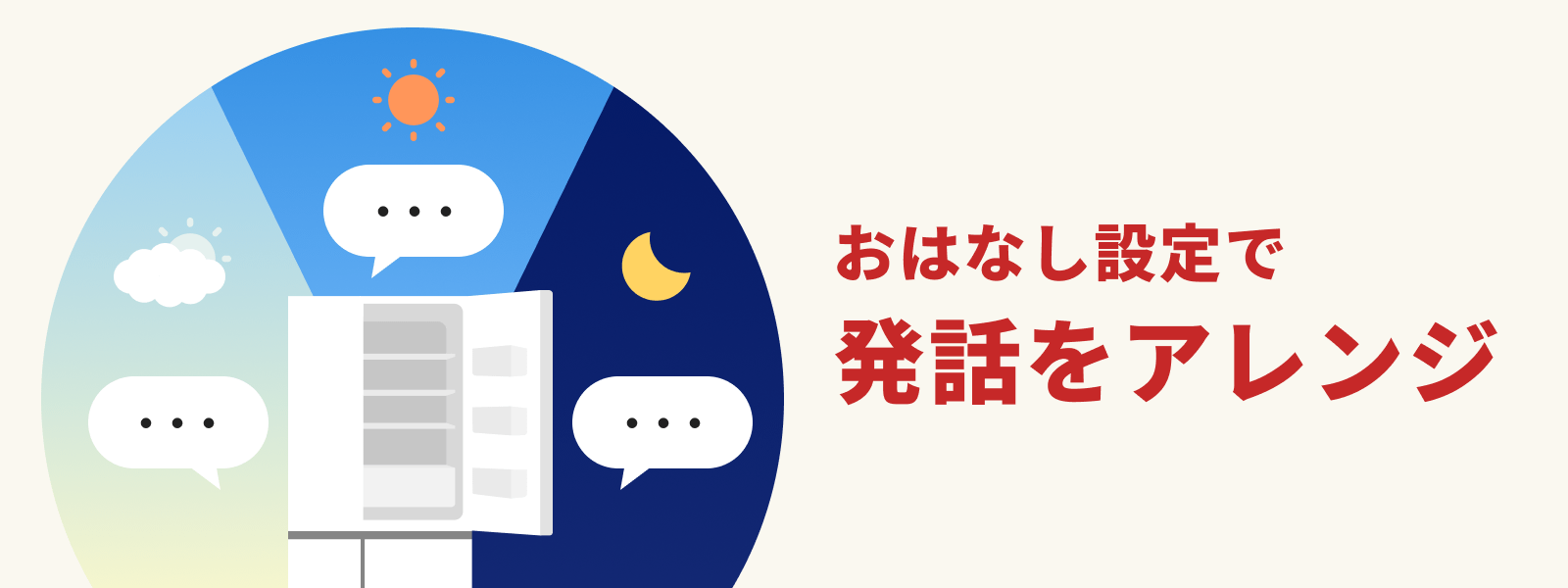 おはなし設定で発話をアレンジ