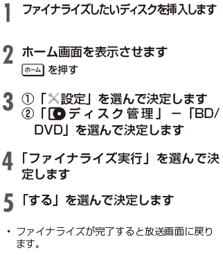 は ファイナライズ と ブルーレイディスクはDVDと何が違うの？ [ブルーレイレコーダー]