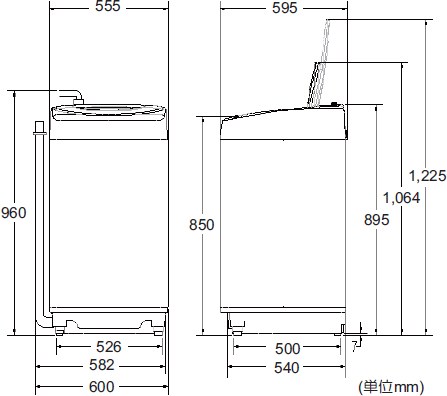 全自動洗濯機（ES-GV80P／ES-GV80R／ES-GV8A／ES-GV8B／ES-GV90P／ES