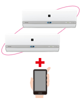エアコン+スマートフォン