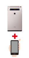 空気清浄機+スマートフォン