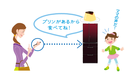 イメージ：プリンがあるから食べてね！